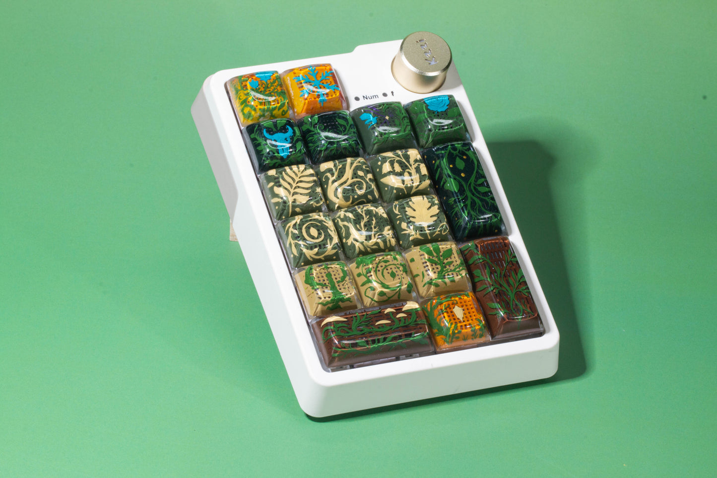 Forest Symphony 87-Key Set · Handmade Resin Artisan Keycaps