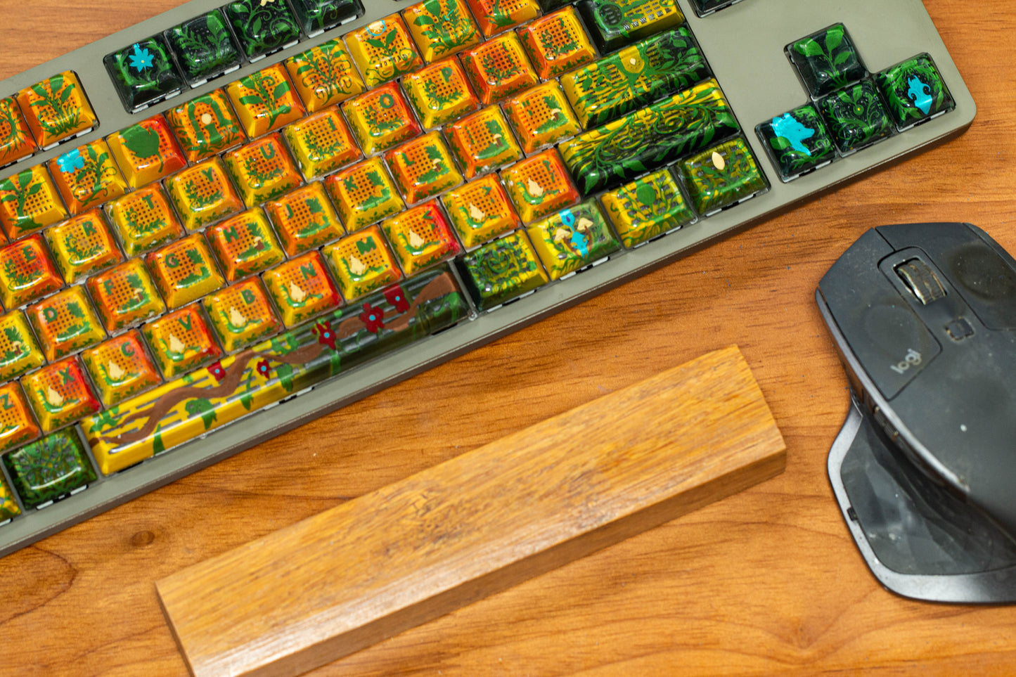 Forest Symphony 87-Key Set · Handmade Resin Artisan Keycaps