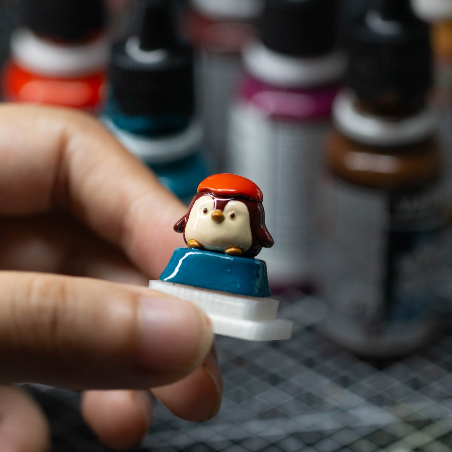 Penguin Adventure · Handmade Resin Artisan Keycap