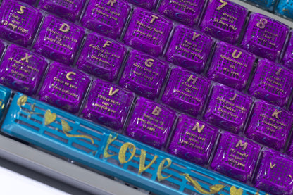 Whisper of Love 87-Key Set · Handmade Resin Artisan Keycaps