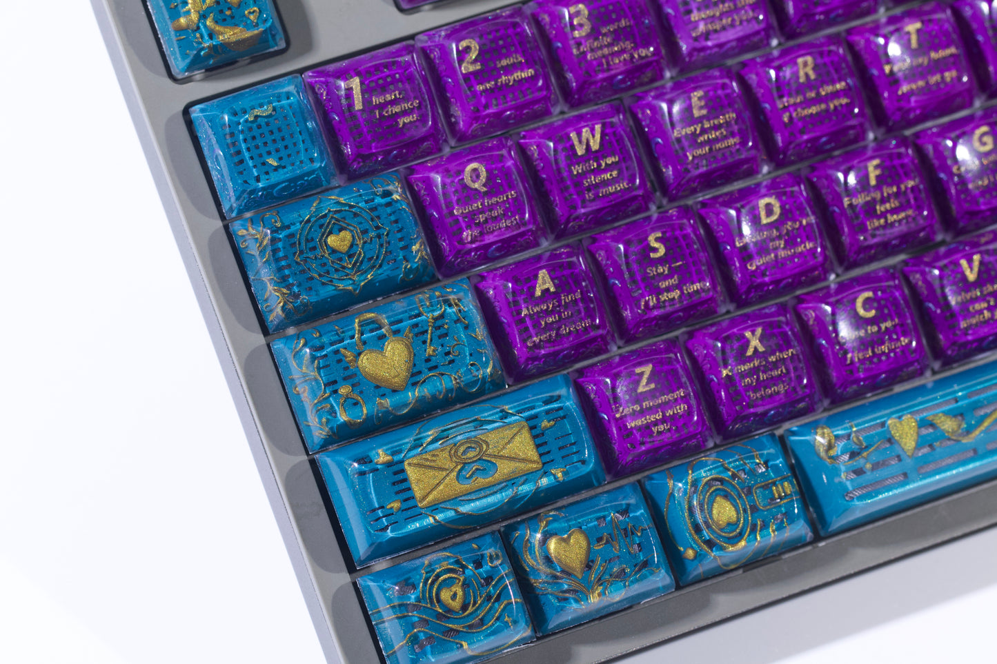 Whisper of Love 87-Key Set · Handmade Resin Artisan Keycaps