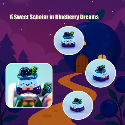 Blueberry Gentleman · Handmade Resin Artisan Keycap