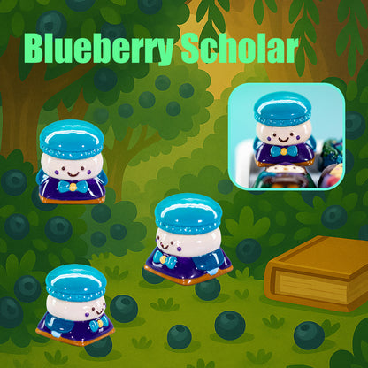 Blueberry Scholar · Handmade Resin Artisan Keycap