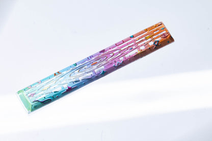Celestial Orbit 87-Key Set · Handmade Resin Galaxy Keycaps