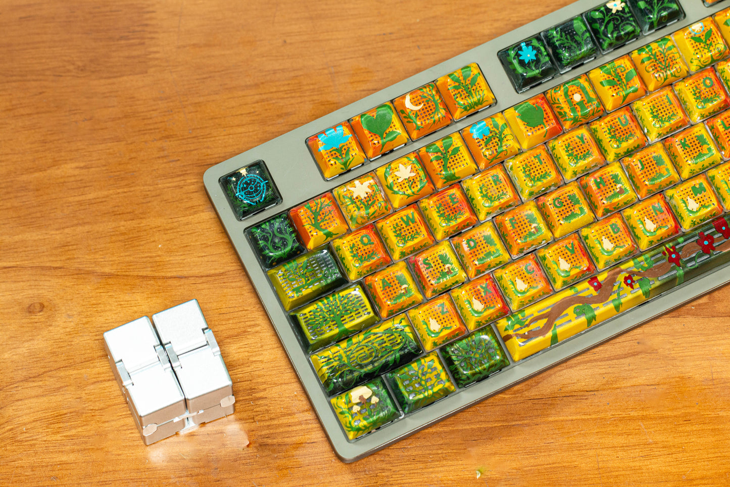Forest Symphony 87-Key Set · Handmade Resin Artisan Keycaps