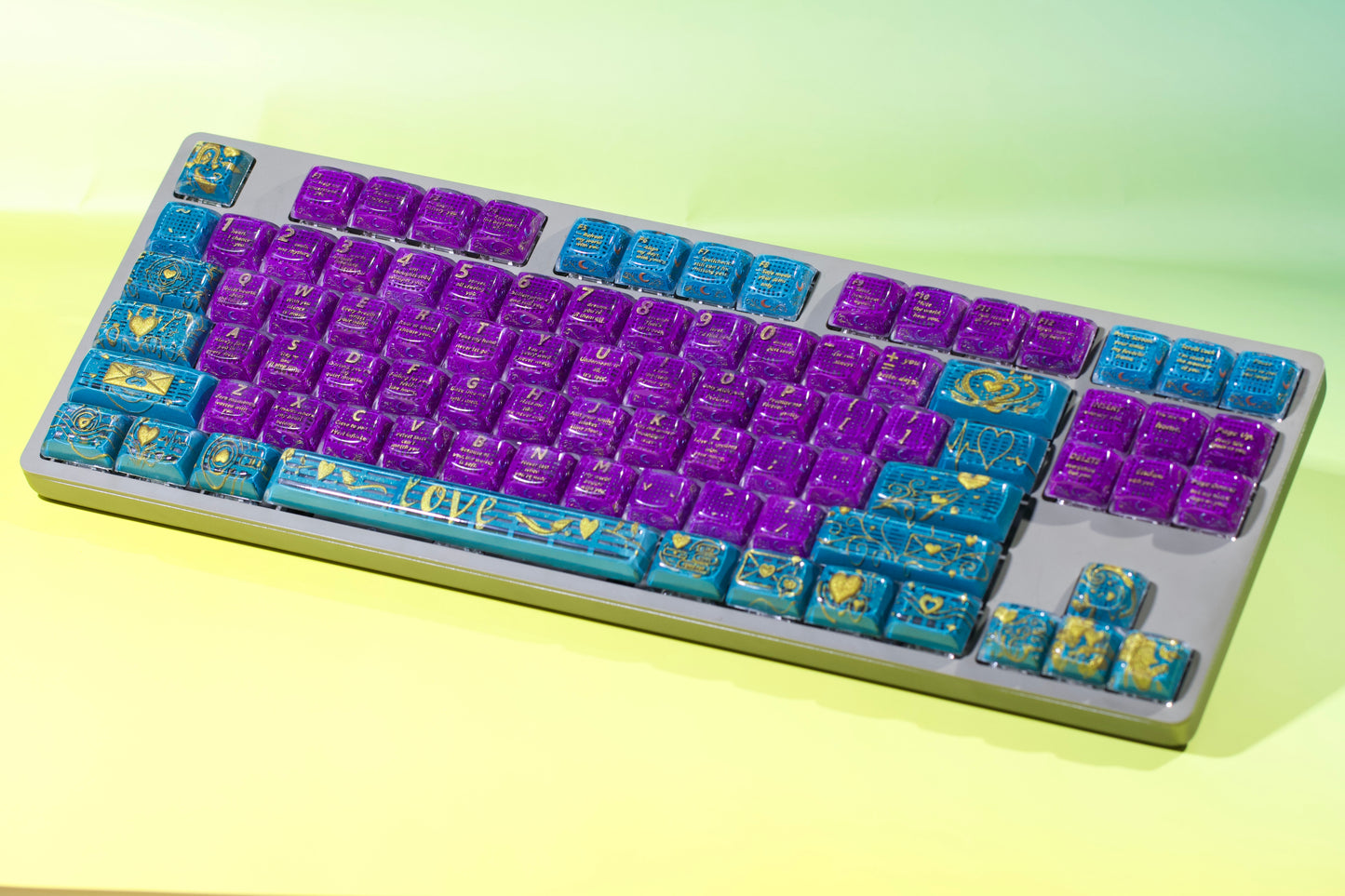 Whisper of Love 87-Key Set · Handmade Resin Artisan Keycaps