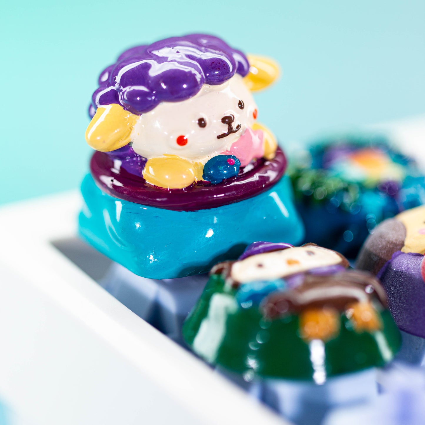 Starry Sheep Dream · Handmade Resin Artisan Keycap