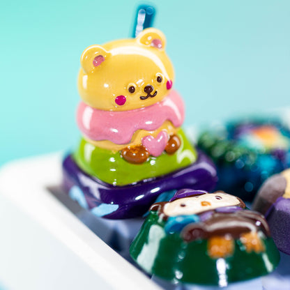 Ice Cream Bliss · Handmade Resin Artisan Keycap