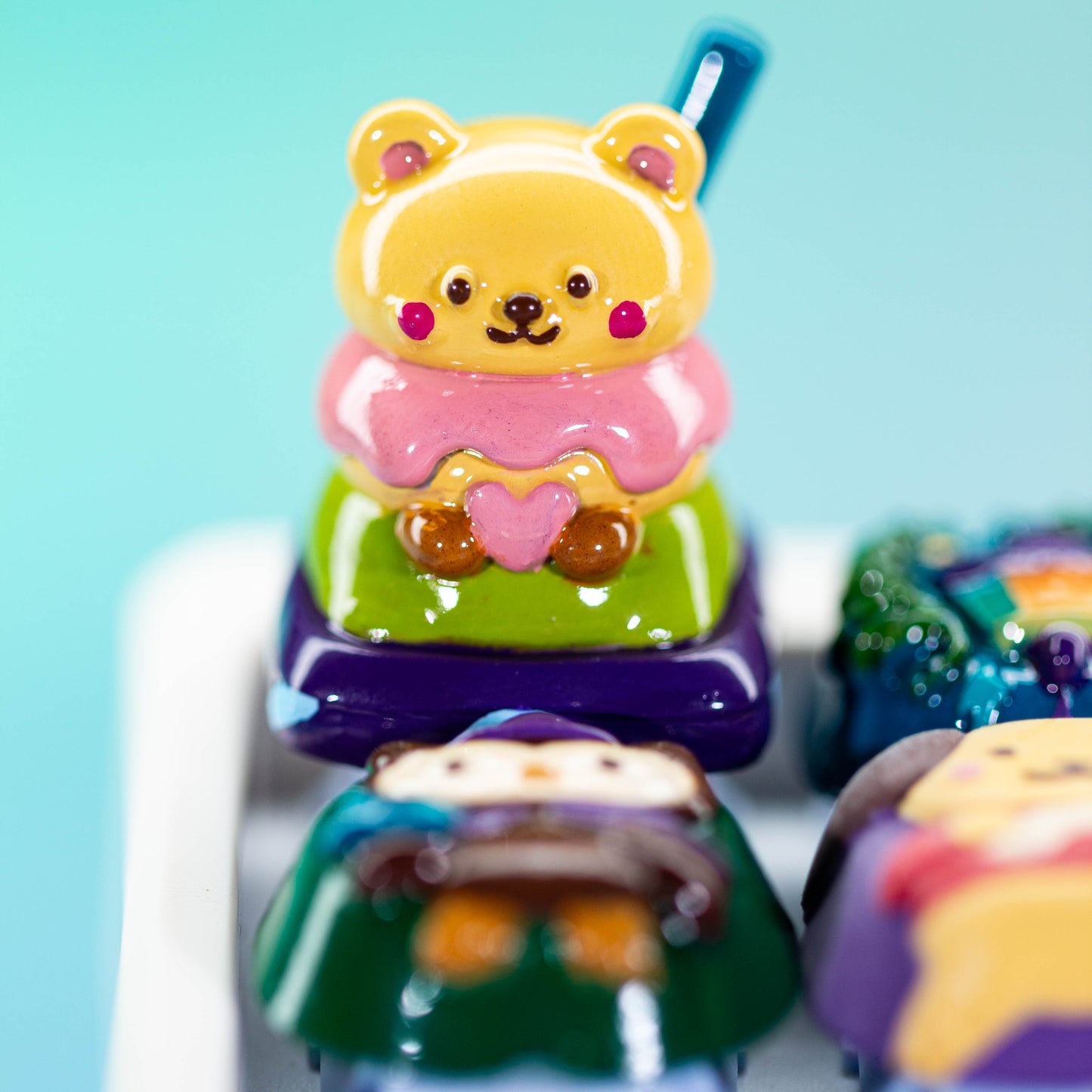 Ice Cream Bliss · Handmade Resin Artisan Keycap