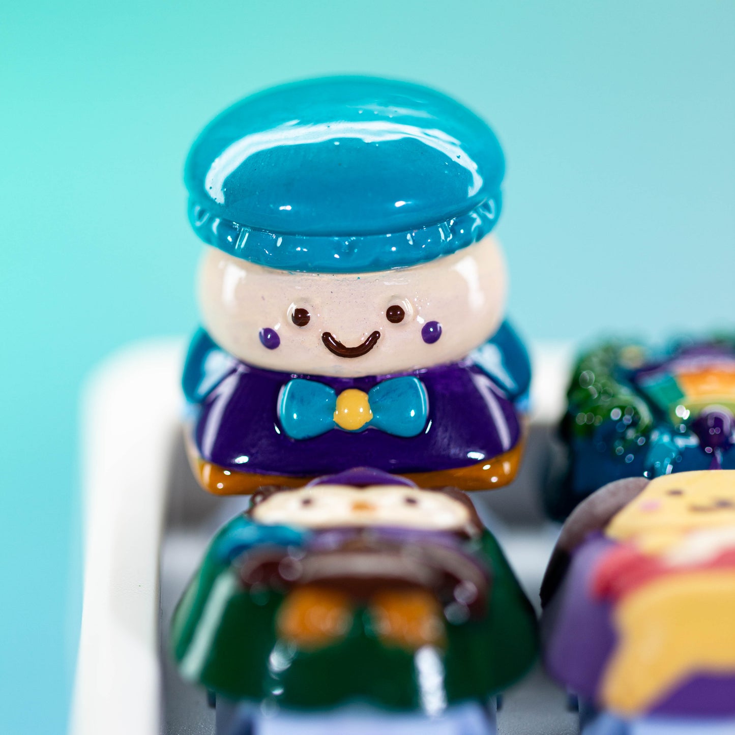Blueberry Scholar · Handmade Resin Artisan Keycap