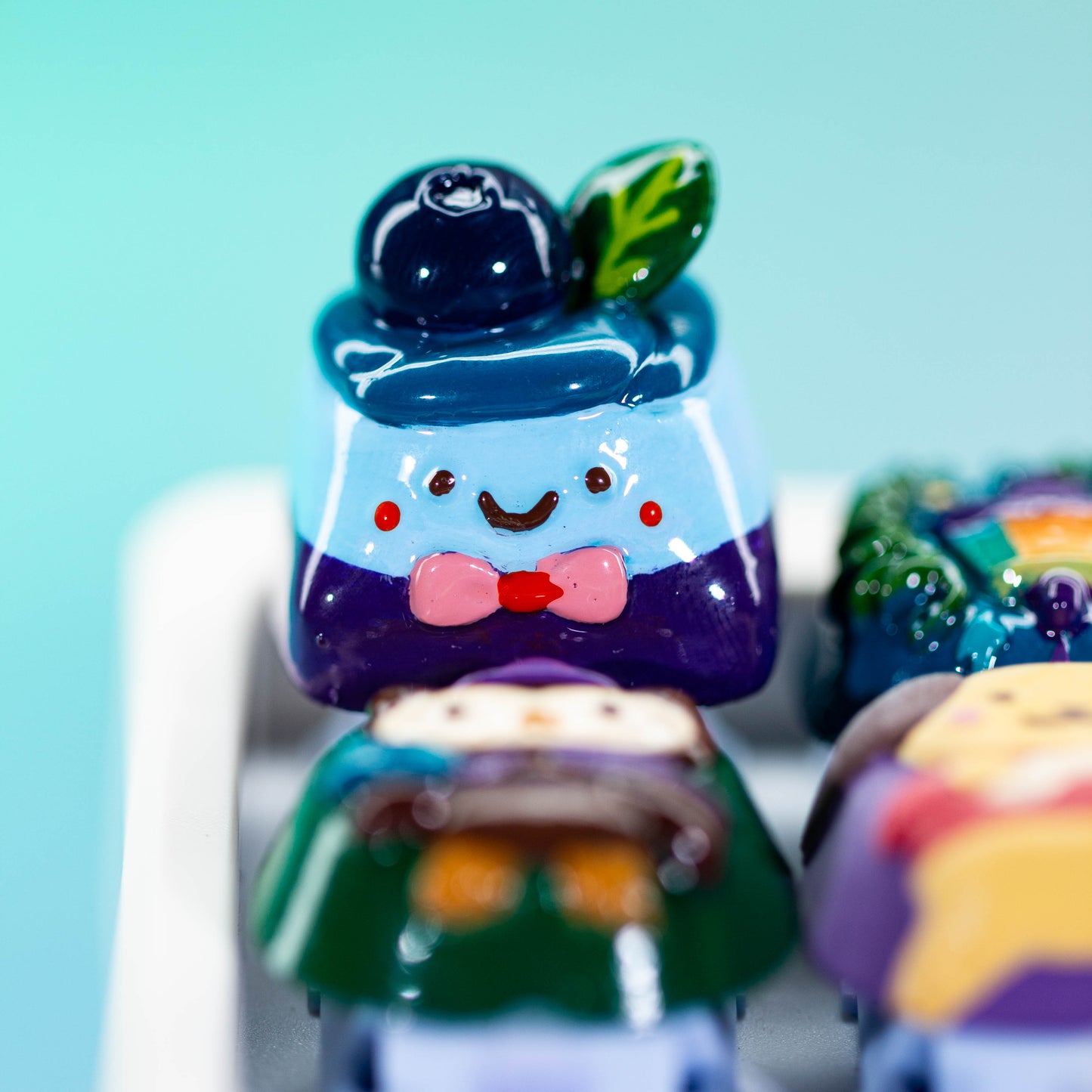 Blueberry Gentleman · Handmade Resin Artisan Keycap