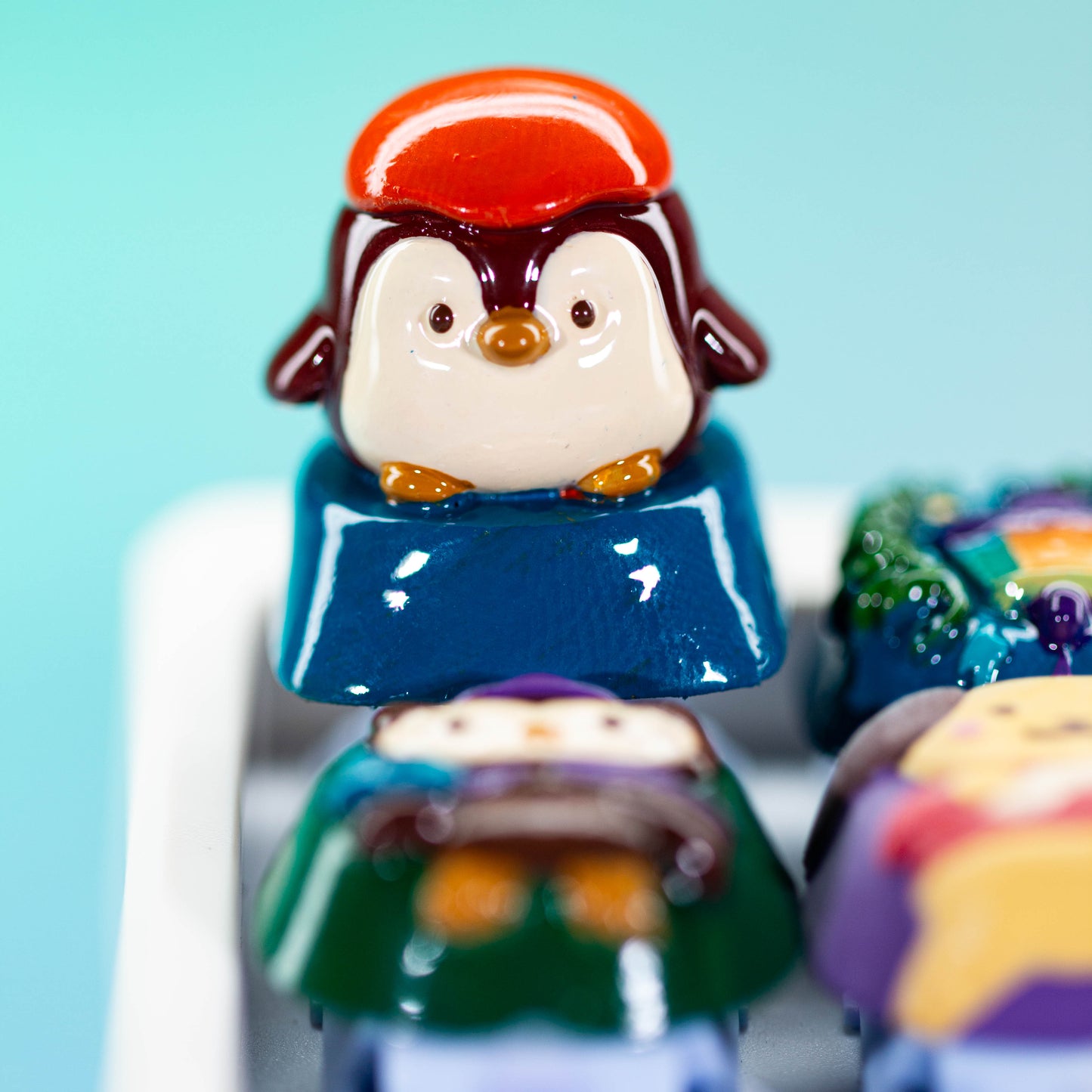 Penguin Adventure · Handmade Resin Artisan Keycap
