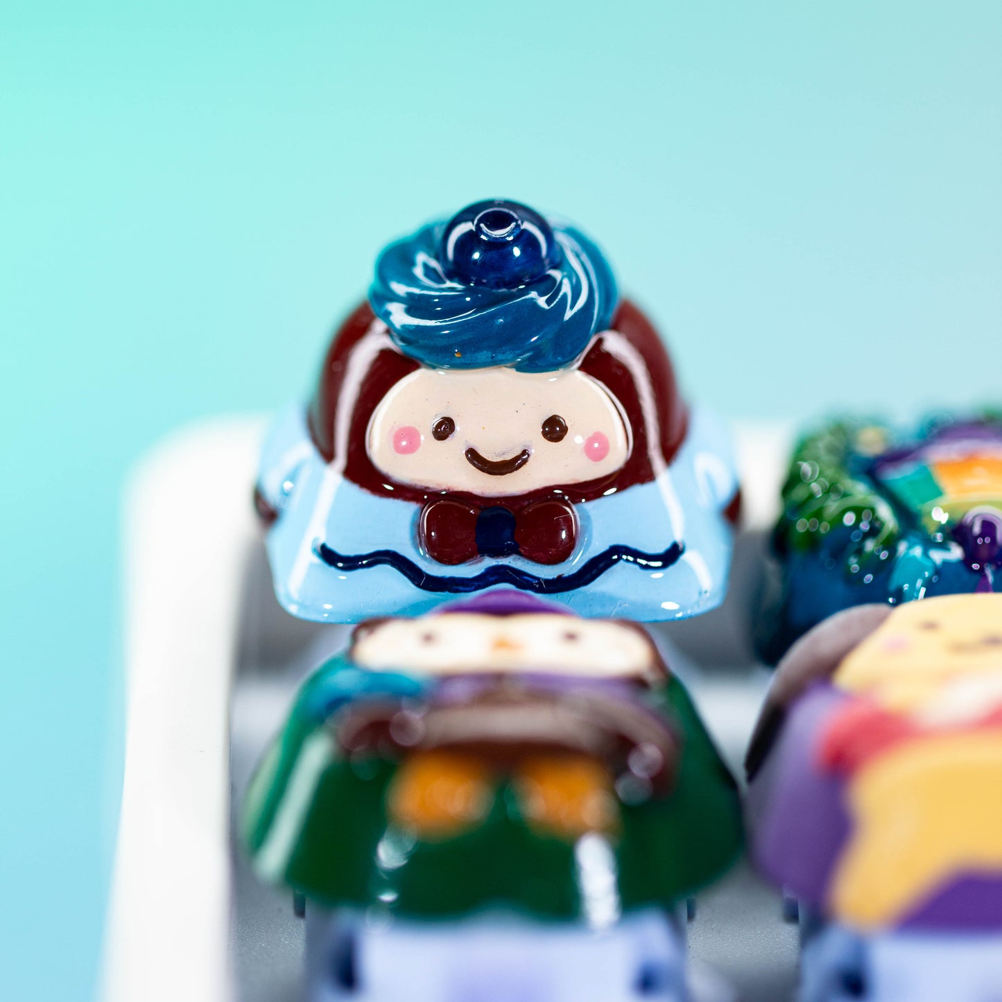 Blueberry Lady · Handmade Resin Artisan Keycap