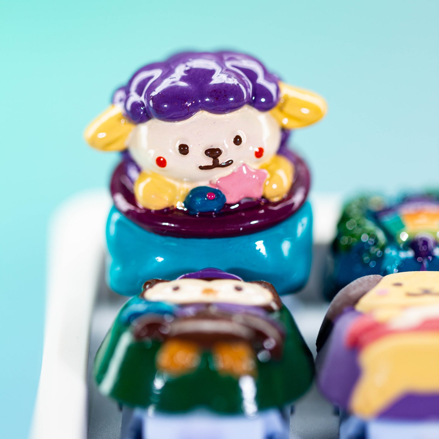 Starry Sheep Dream · Handmade Resin Artisan Keycap