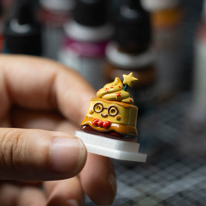 Starry Pudding Scholar · Handmade Resin Artisan Keycap