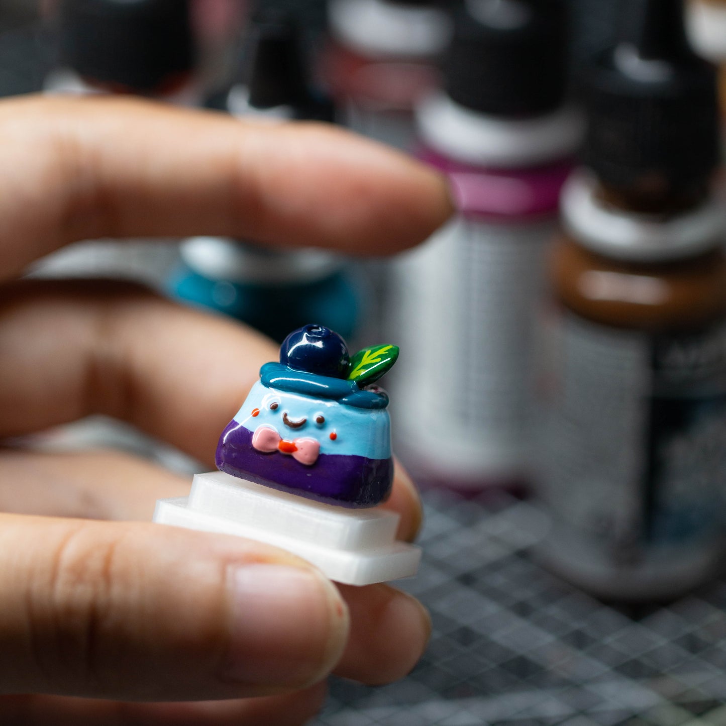 Blueberry Gentleman · Handmade Resin Artisan Keycap