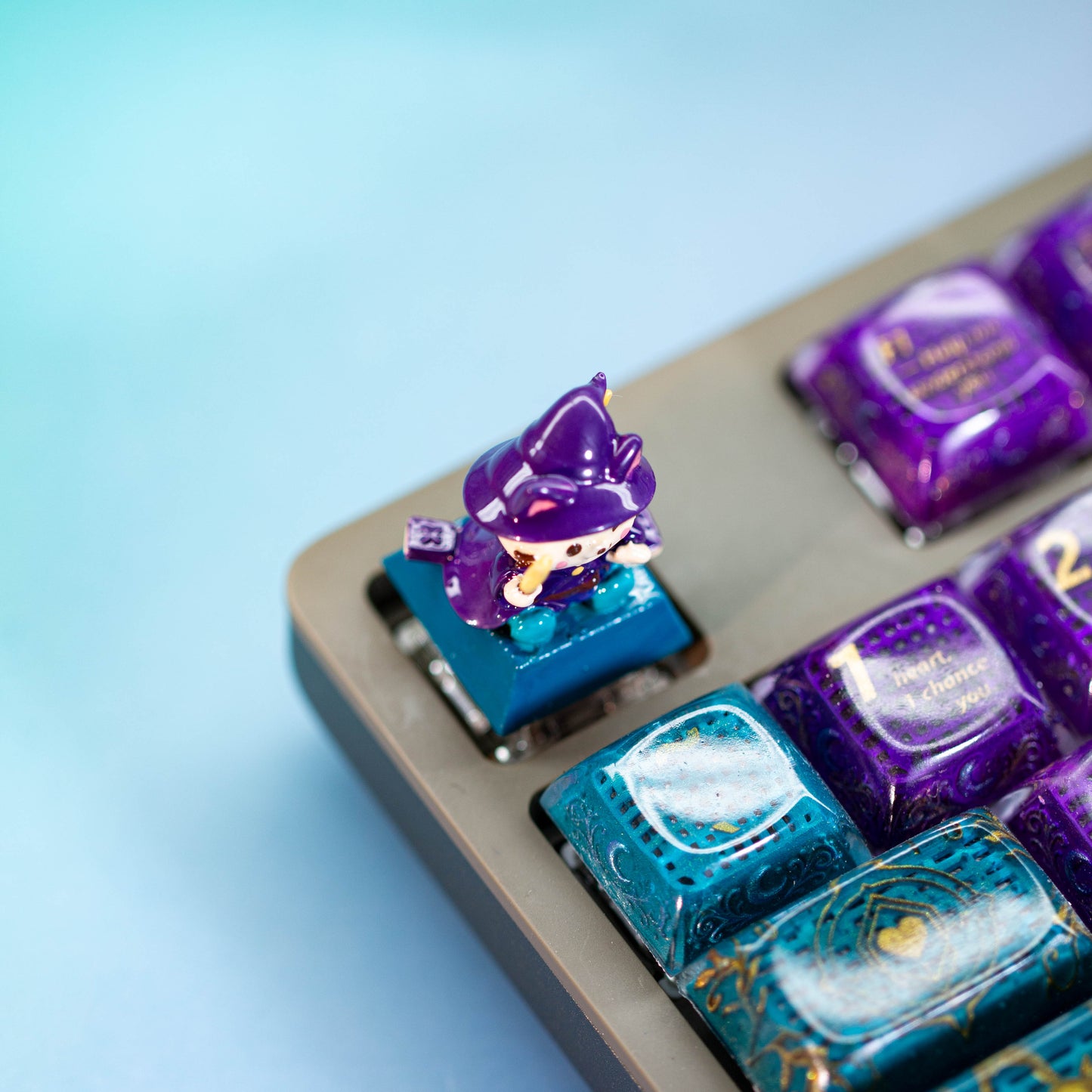 Wizard Cat Delight · Handmade Resin Artisan Keycap