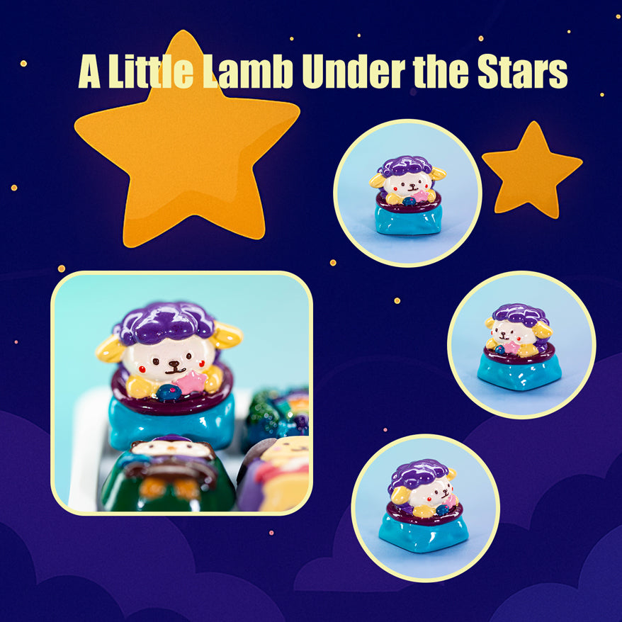 Starry Sheep Dream · Handmade Resin Artisan Keycap