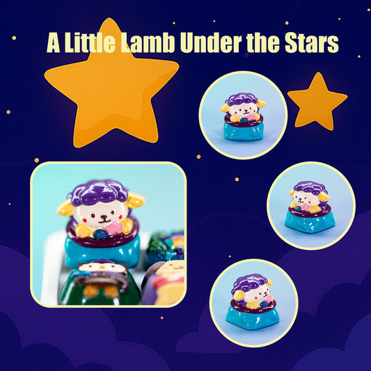 Starry Sheep Dream · Handmade Resin Artisan Keycap