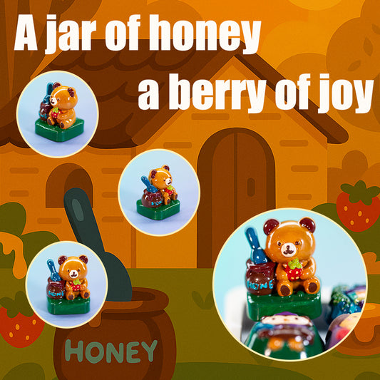 Honeybear Milo · Handmade Resin Artisan Keycap